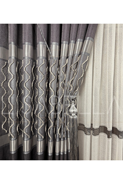 LisabellaHome Luxe Harmony Pano Fon Perde – 1/2.5 Dense Pleat (Single Wing)