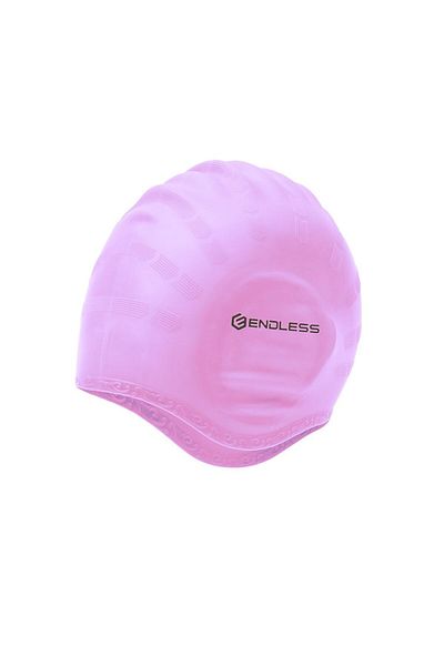 Endless Comfortable Silicon Swimming Cap | Ergonomic Ear Pockets | Waterproof | Pink