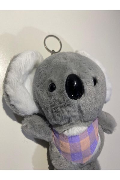 Hisarönü Cute Koala Keychain with Purple Scarf, Bag Ornament