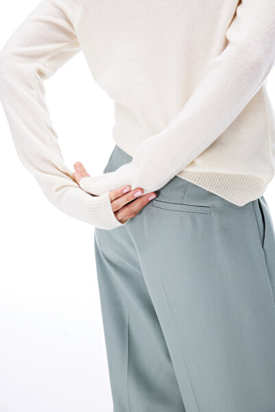 Perspective Πλεκτό Άνετο Μοντέλο Στάνταρ μήκους Raglan Sleeve Boat Neck Ecru Μπλούζα