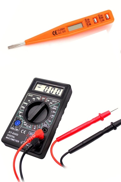 usin Dijital Voltaj Test Kontrol Kalemi Cihazı 830d Multimetre Direnç Amper Akım Ölçüm Aleti