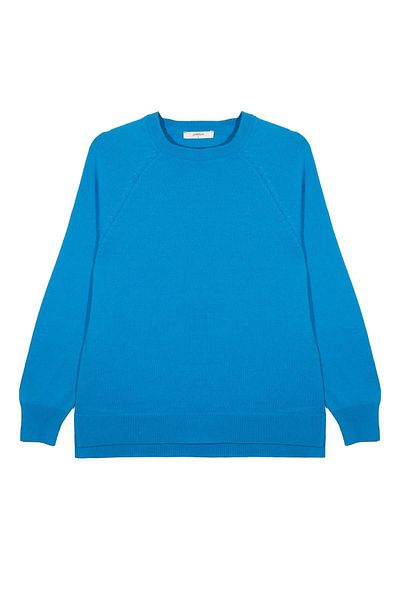 SHERIN Turquoise Crew Neck Sweater