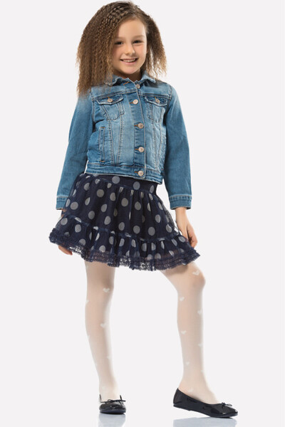 NBB Heart Patterned White Children's Socks