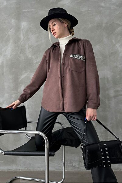 VERYMODA Suede Shirt - Brown |   F1517