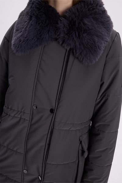 Zühre Fur Collar Pocket Smoked Coat 13699