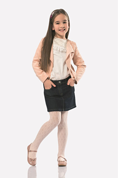 NBB 70 Denier Ecru Patterned Children's Pantyhose
