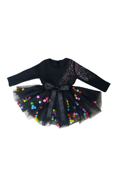 By Piera 086229   Rochie pentru copii model pompon