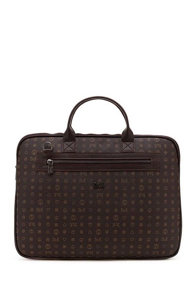 Bilik Deri Monogram Brown Unisex Laptop & Χαρτοφύλακας Rh09 Business-mn