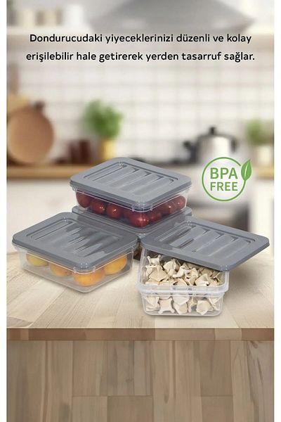 SAVLAR 4-Piece 600 ml Refrigerator Organizer Storage Container