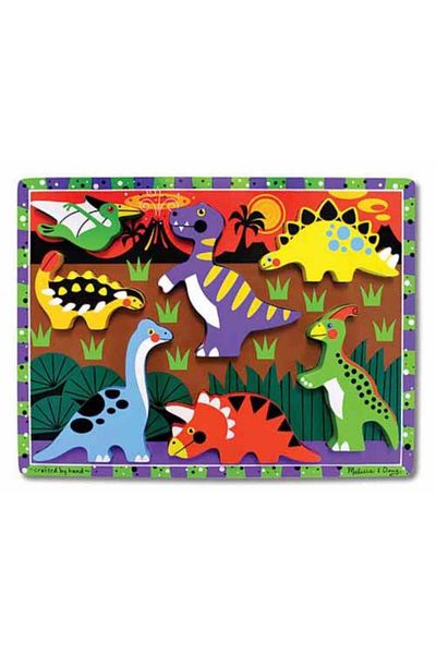 Melissa & Doug Wooden Chubby Puzzle -dinosaurs