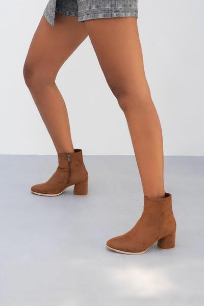 Beyond Γυναικείες μπότες σουέτ με τακούνι Taba Vicky 6,5cm BYNDRSL2406