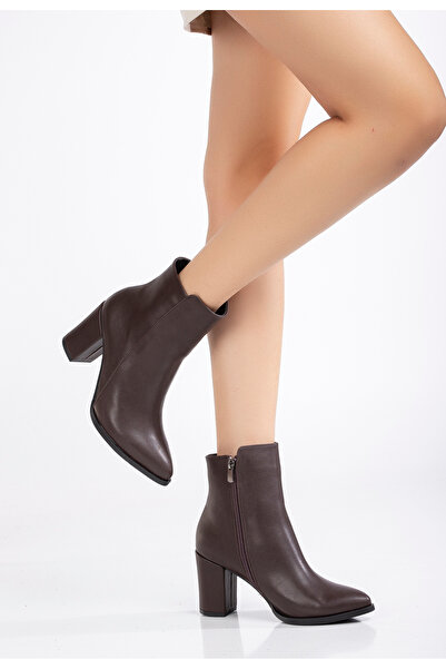 LİLLA Kadın Sivri Burun Topuklu Kahverengi Bot