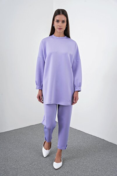 Zühre Lilac Oversize Comfortable Suit Tk-1370