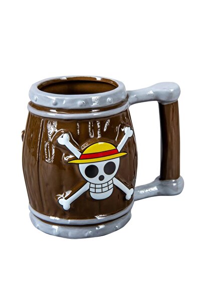 NETAVANTAJ One Piece Iskelet Fıçı 3d Tasarım Seramik Kupa Bardak