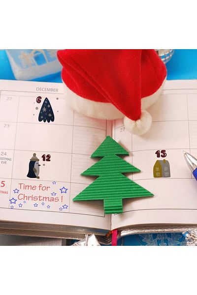 roco paper New Year Advent Calendar Sticker Set - 25 Stickers, Christmas Gift Decoration Labels