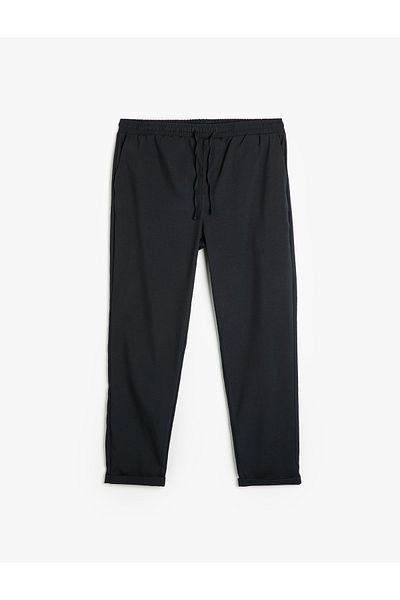 Koton Viscose Blended Waist Lace up Chino Pocket Detailed Sweatpants Trousers