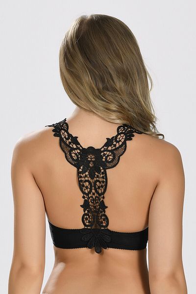 NBB 3693 Sutien cu spate susținut ușor cu accesorii Negru