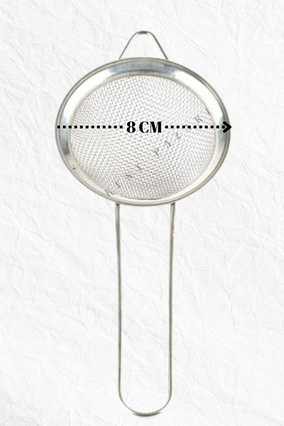 Kent Pazarı Strainer -Stainless Wire Strainer - Tea Strainer8 cm Milk Strainer Flour Strainer