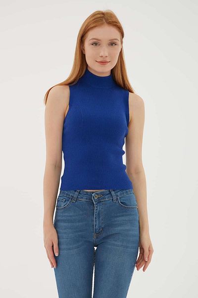 Fashion Friends Bluză Saks Knitwear - Jumătate de gât țesut