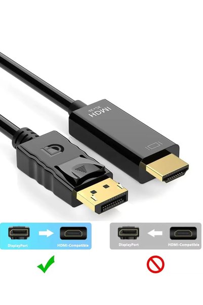 ANADOLU PARS Displayport To Hdmi Kablo 4k 2k Display In Hdmı Out Dp To Hdmi Ç...