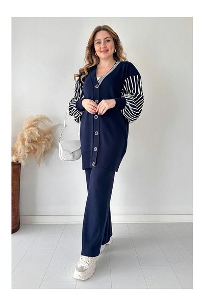 Parille Σετ ζακέτα πλεκτά Navy Blue