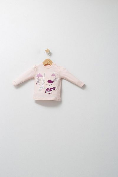 Tongs Baby Set 3 piese: pantaloni, bluzita si vestuta elegantaParis Love, Tongs baby Ecru