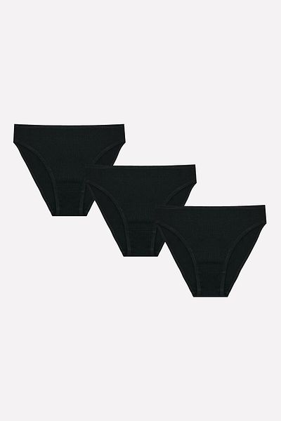 NBB Black Camisole 3-Piece Laser Cut Basic Panties