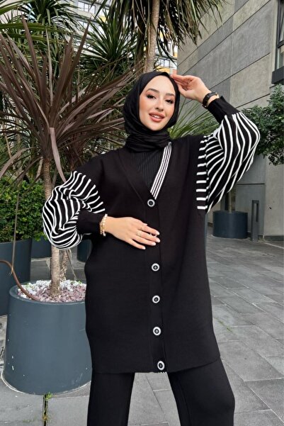 Parille Black Knitwear Cardigan Set