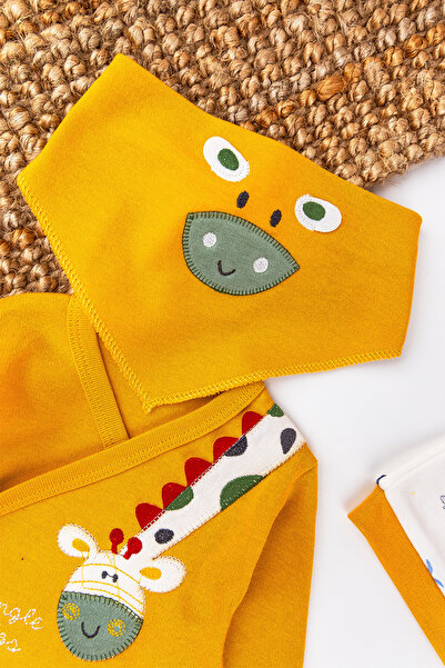 Babymod Zürafa Temalı 5 Parça Erkek Bebek Hastane Çıkışı Bebek Takımı