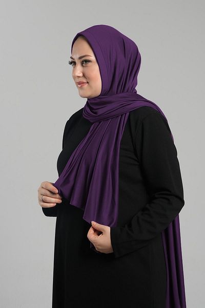HÜRREM BONE Plum Practical Ready-made Snap Shawl Viscose Μπροστινό σφουγγάρι χτενισμένο σάλι 2202_07