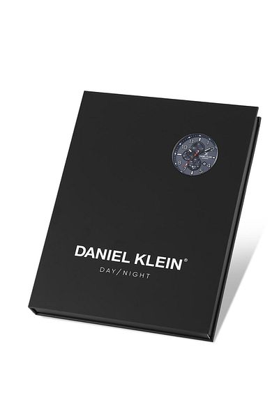 Daniel Klein 3 Atm Men's Wristwatch Set - Steel and Leather Band, Inner Functions Active. 10737.L2