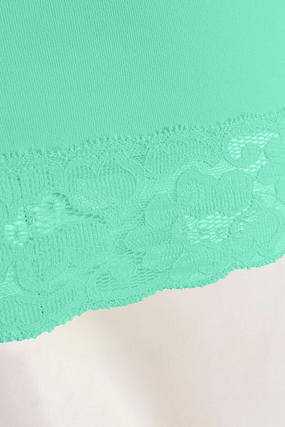 NBB Turquoise Seamless Lace Wide Strap Tank Top