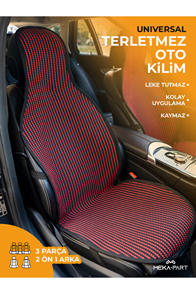 TREND Meka Part Car Seat Carpet 2 1 Car Carpet Red Universal Case 2 Front 1 Rear Armrest