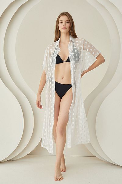 NBB Britney Ecru Tunic Shirt Pareo