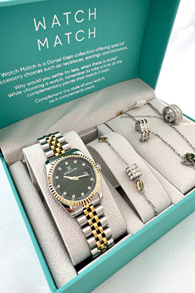 Daniel Klein Kadın Kol Saati Seti - Hediye Seti - Bileklik Küpe Kolye - DK-MX000015