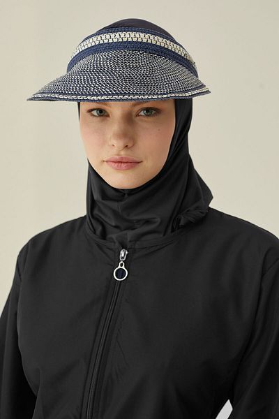 NBB Black Hijab Swimsuit - Plain Pattern