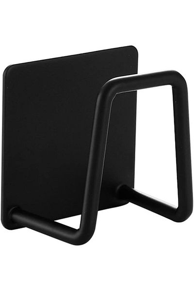 Sea Home 2 Pieces Black Sponge Hanger Sink Sponge Rack Bathroom Kitchen Organizer Faucet Side Sponge Rack M-Sng1