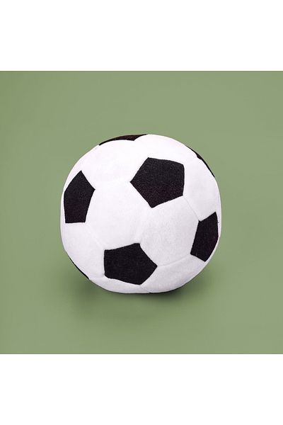 Evidea Soft Football Ball Figured Pillow - Black / White - 30X30 cm