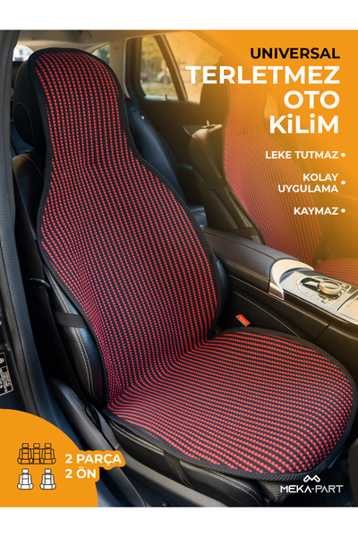 TREND Meka Part Car Seat Protective Case Red Striped Universal 2 Pieces