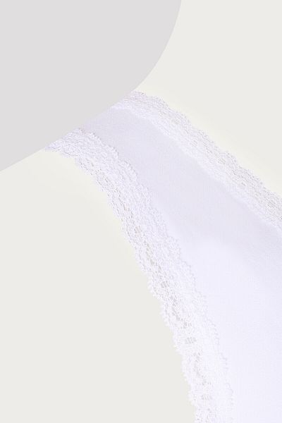 NBB White Thick Strap Lace Tank Top