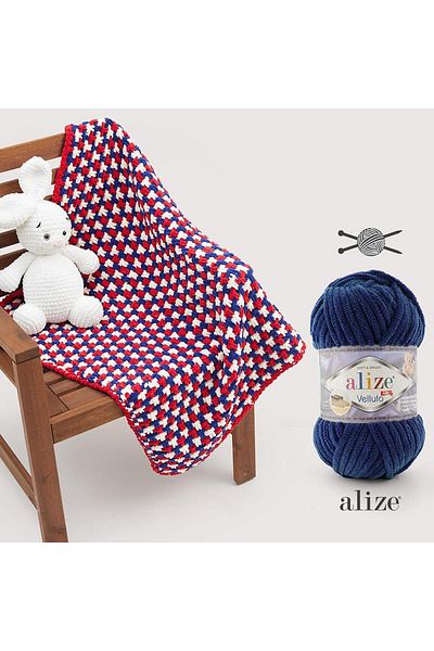 Alize Velluto 5 τεμαχίων 218 Baby Blue πλεκτό νήμα