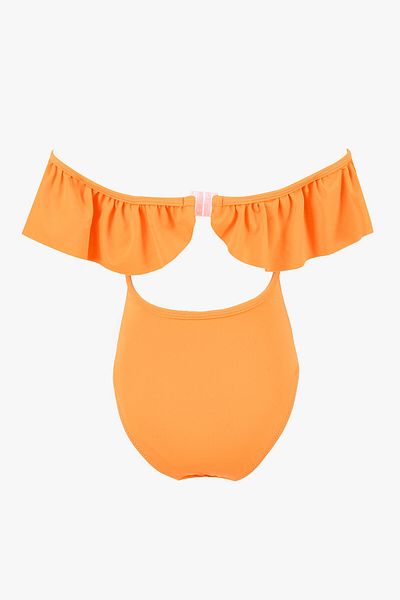 LOYA Orange Flounce Swimsuit for Girls