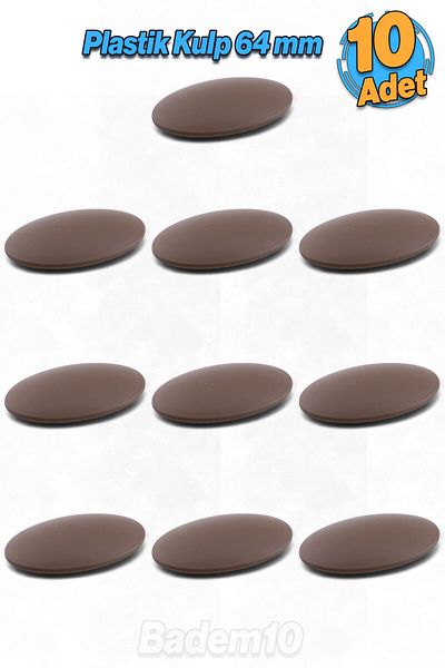 Badem10 Damla 10 bucăți mâner 64 mm 6,4 cm maro mobilier bucătărie sertar dulap dulap mâner mâner
