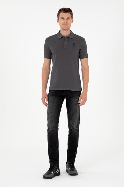 U.S. Polo Assn. Ανδρικό μπλουζάκι Anthracite Basic Polo Neck