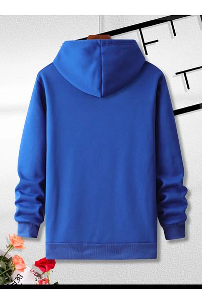 Medinenur Lock Printed Hooded Pocket Sweatshirt