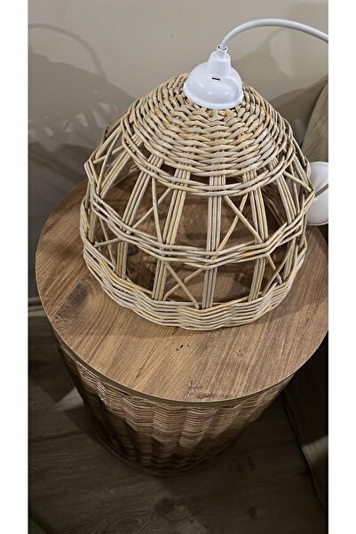 afralya home Bohem Sarkıt Avize Rattan Avize Bambu Hasır Avize Salon Mutfak Özel Üretim Avize(duy Dahil)