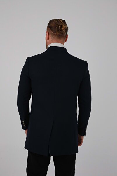 Brango ERKEK KRUVAZE YAKA KAŞE MONT KABAN Lacivert