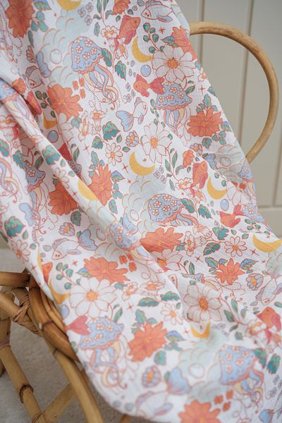 Tuğba Kuğu Undersea Printed Muslin Fabric