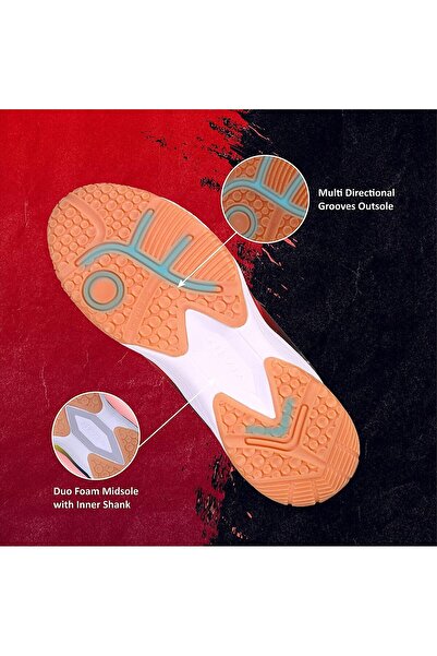 Nivia Hy - Court 2.0 Badminton Shoes | Red/black | 7 Uk / 8 Us / 41 Eu | Non-marking Sole