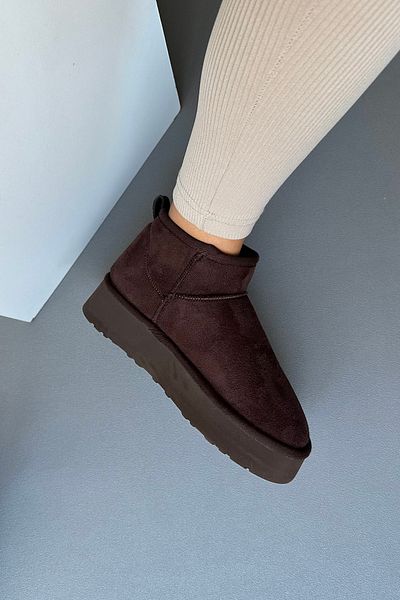 Mupa Shoes Μίνι Γούνινο Εσωτερικό Χοντρό Σόλα ΚΑΦΕ